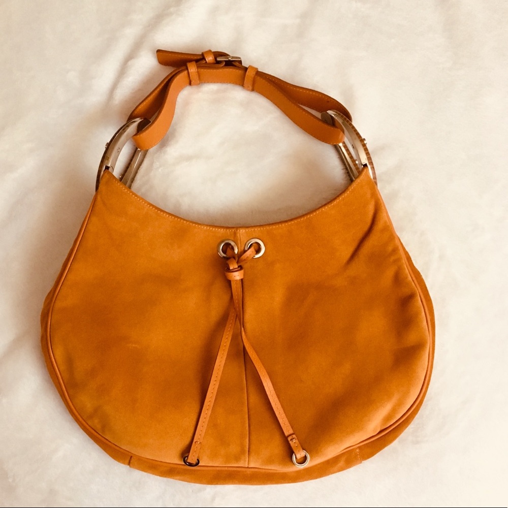Sergio Rossi vintage suede shoulder bag